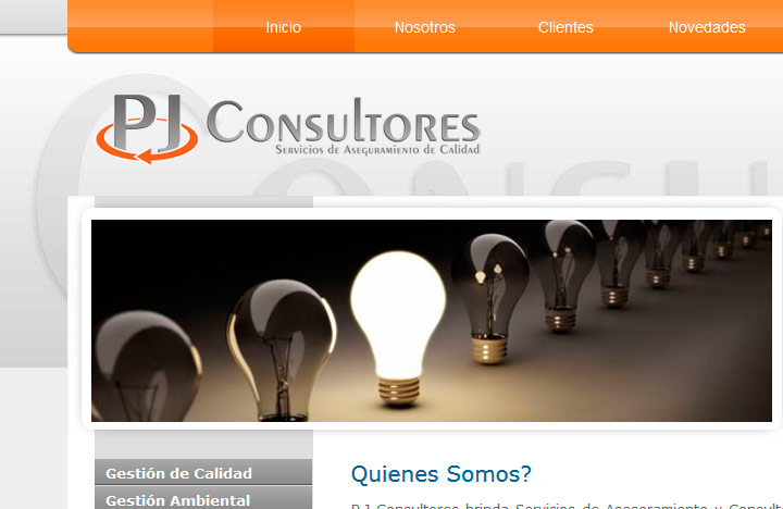 Home page PJ Consultores